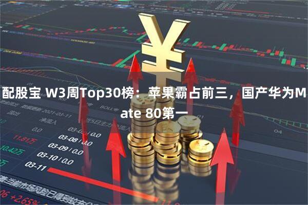 配股宝 W3周Top30榜：苹果霸占前三，国产华为Mate 80第一