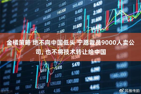 金橘策略 绝不向中国低头 宁愿裁员9000人卖公司, 也不将技术转让给中国